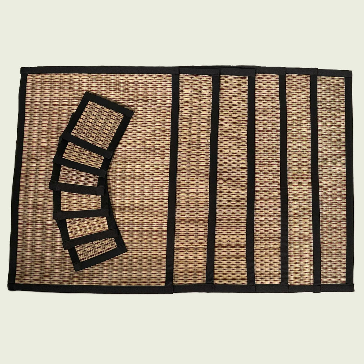 Natural Brown Tones Placemat and Coasters - 4 sets (6 mats plus coasters per set) BOC Select Assortment
