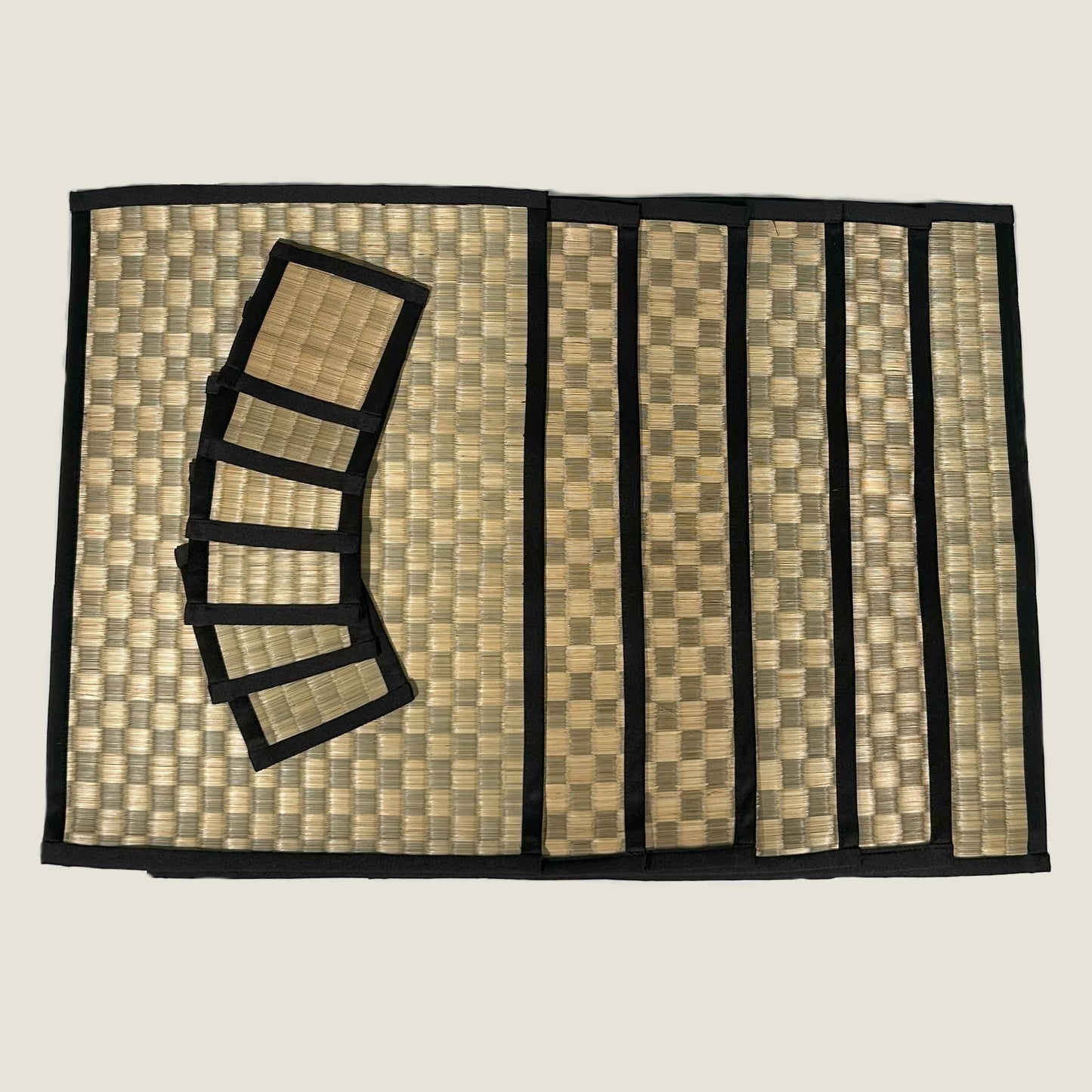 Natural Brown Tones Placemat and Coasters - 4 sets (6 mats plus coasters per set) BOC Select Assortment