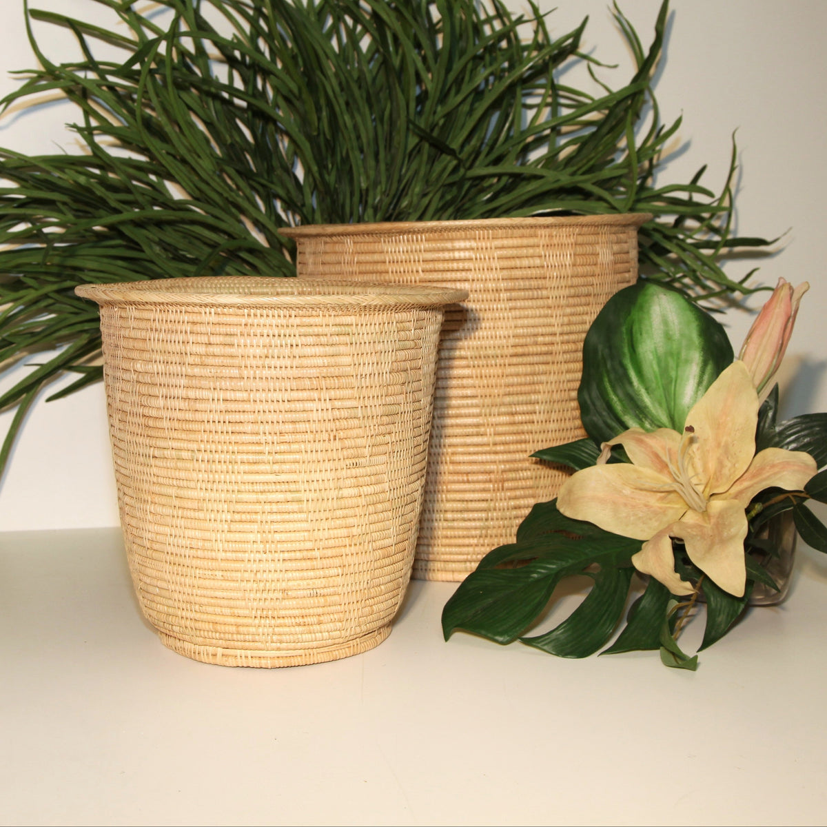 Paper Basket Solid Weave - Medium 2-7M