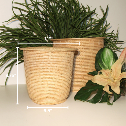 Paper Basket Solid Weave - Medium 2-7M