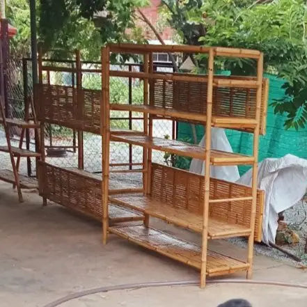 Tool Free Bamboo Display Shelves