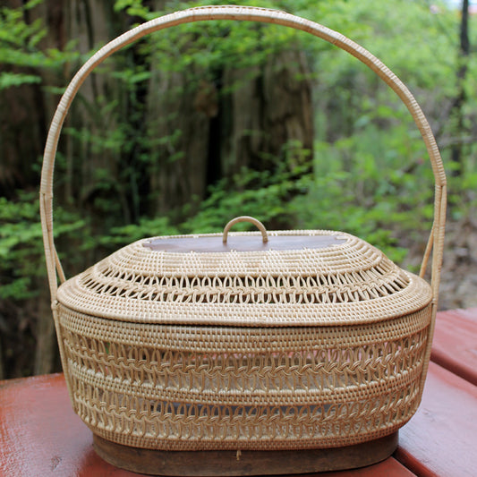 Deluxe Sewing Basket with Lid and Finished Handles 5-5