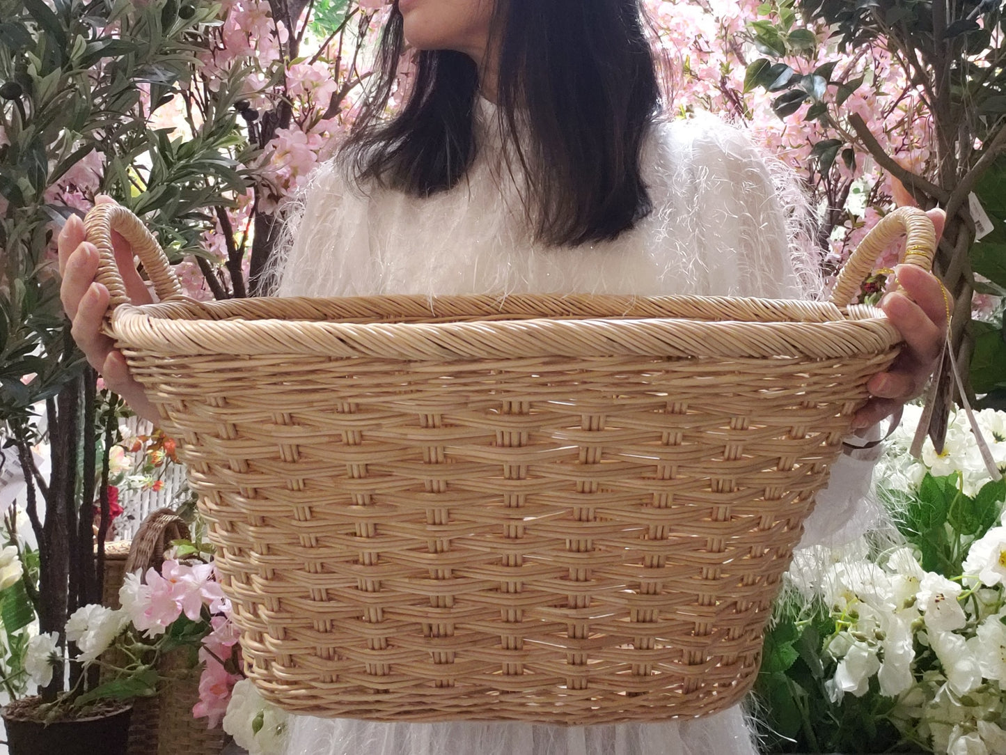 8-2OMini Multi-Use Oval Laundry Basket with Handles - Mini - 10 Pack