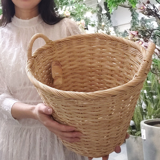 8-2RDmini Multi-Use Round Laundry Basket with Handles - Small - 10 Pack