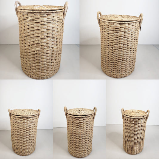 8-6TS5 "Elephant Sets" Tall Set of 5 Narrow Round Basket *Special Order Only*