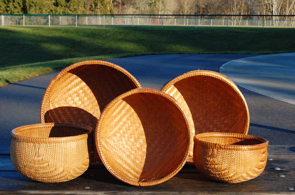 Smoked - Set of 5 Nested Round Bottom Bamboo Bowls S2-9S5